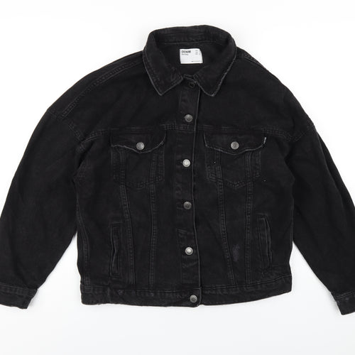 Bershka Womens Black Jacket Size S Button
