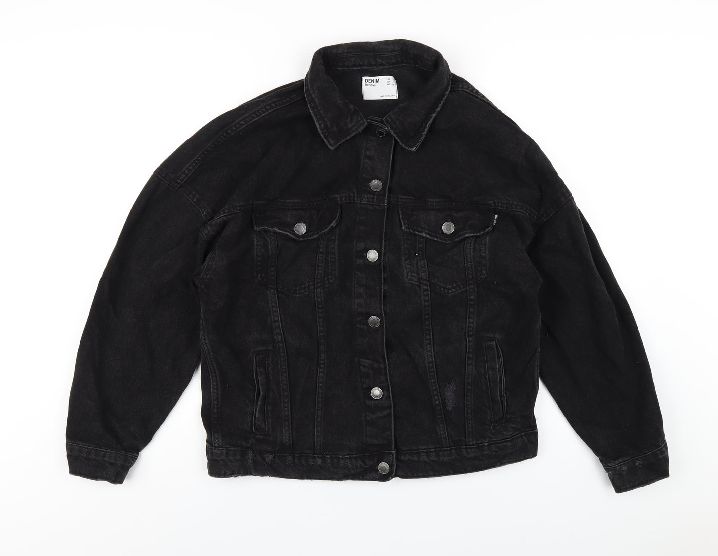 Bershka Womens Black Jacket Size S Button