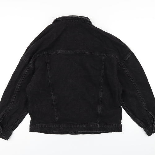 Bershka Womens Black Jacket Size S Button