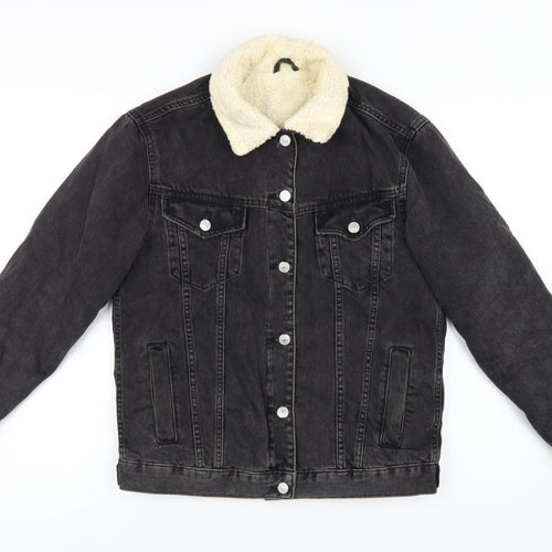Topshop Womens Black Jacket Size 6 Button