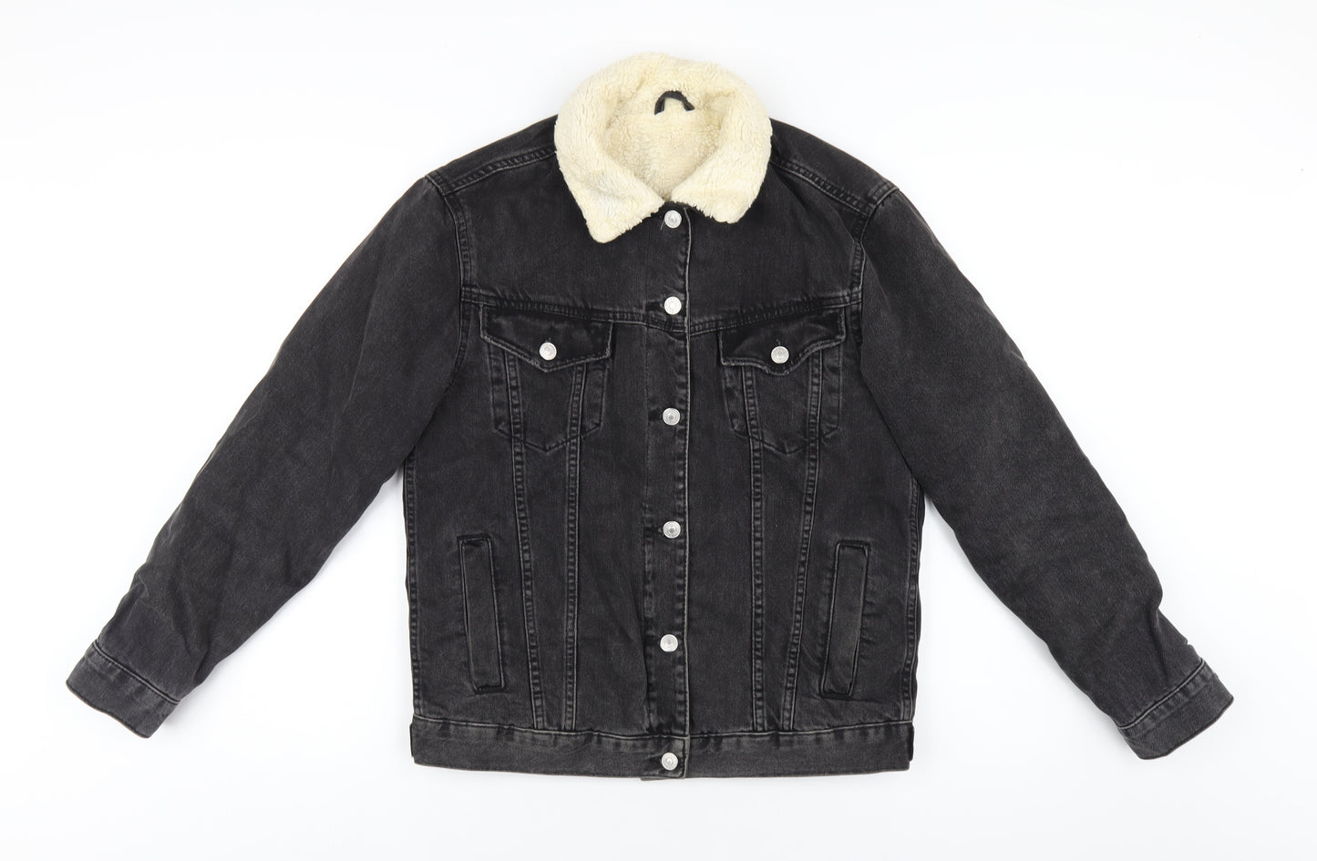 Topshop Womens Black Jacket Size 6 Button