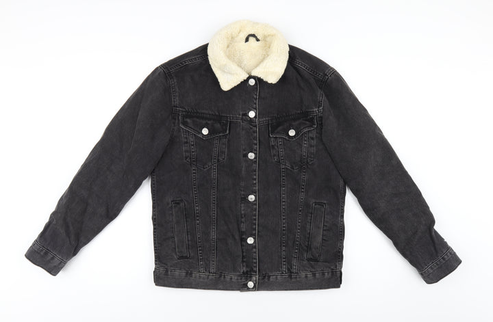 Topshop Womens Black Jacket Size 6 Button