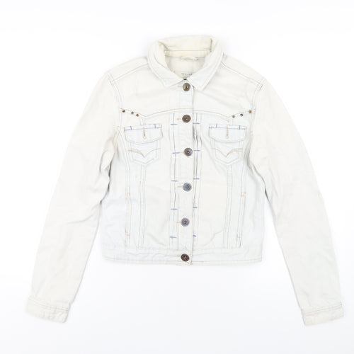 New Look Womens Blue Jacket Size 10 Button