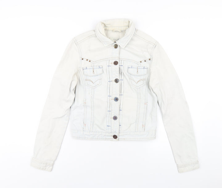 New Look Womens Blue Jacket Size 10 Button