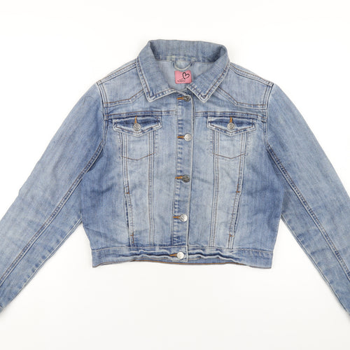 Adore Womens Blue Jacket Size 8 Button