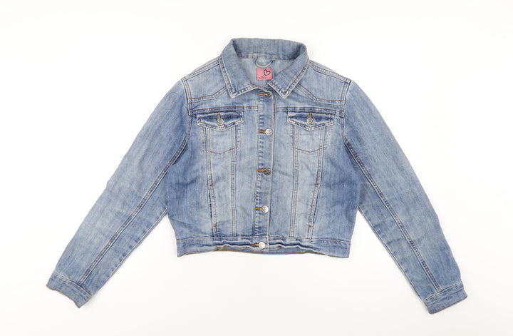 Adore Womens Blue Jacket Size 8 Button