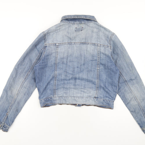 Adore Womens Blue Jacket Size 8 Button