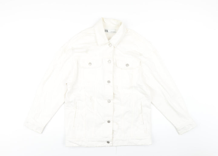Zara Womens White Jacket Size XS Button