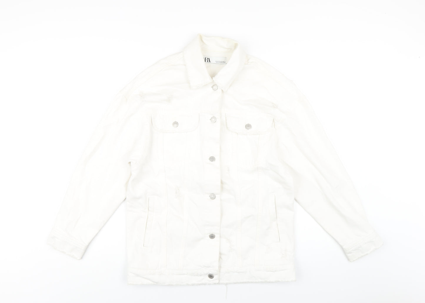 Zara Womens White Jacket Size XS Button