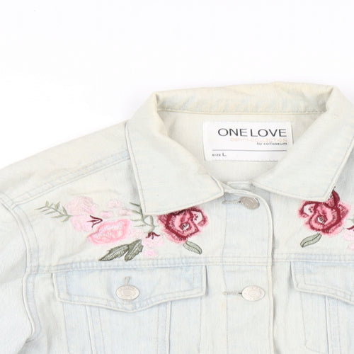 Colloseum Womens Blue Jacket Size L Button