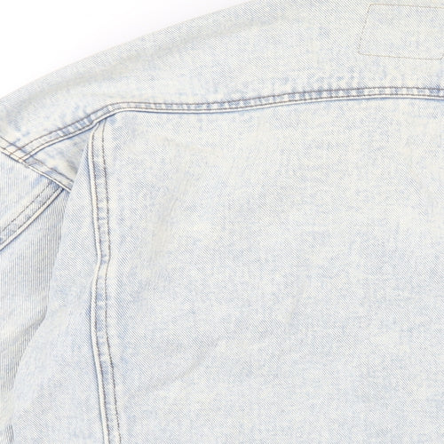 Denim & Co. Womens Blue Jacket Size 6 Button