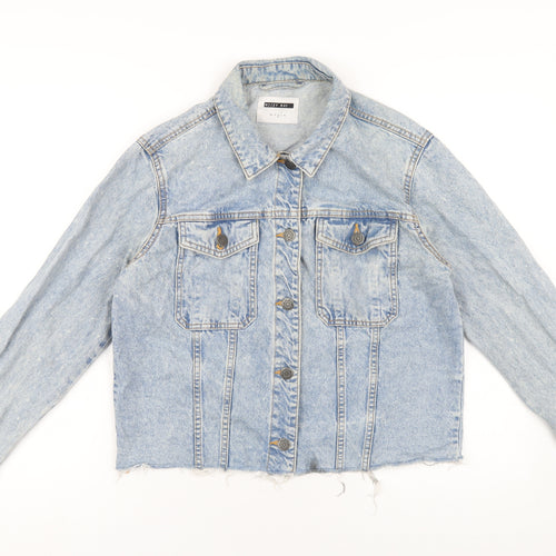 Noisy may Womens Blue Jacket Size M Button