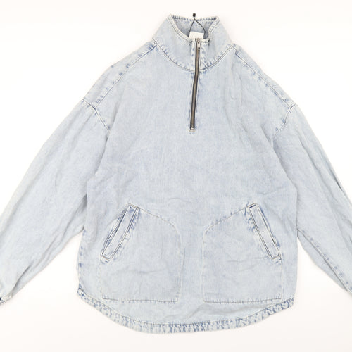 Zara Womens Blue Jacket Size S Zip