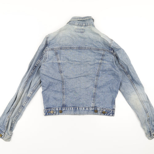 Moto Womens Blue Jacket Size 10 Button