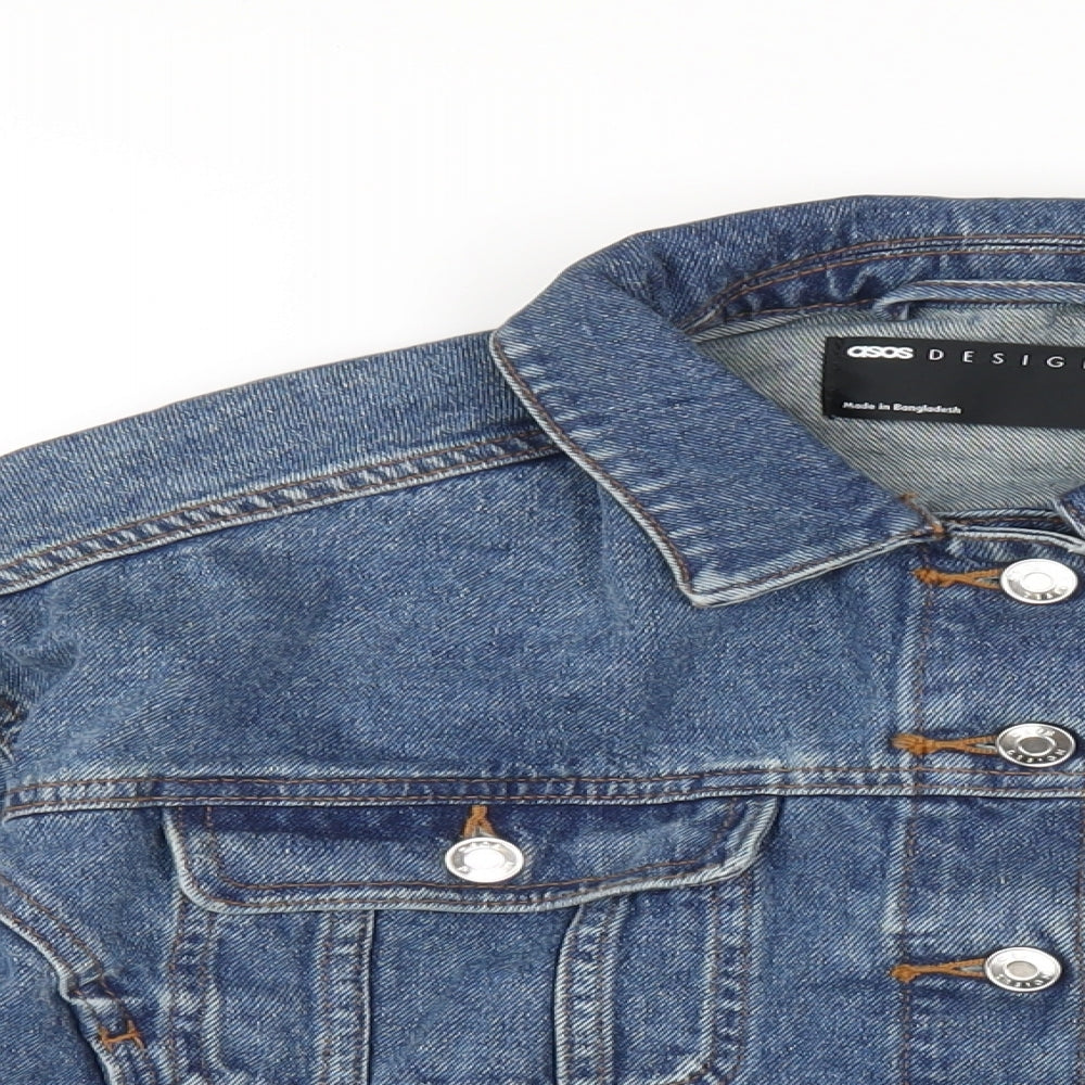 ASOS Womens Blue Jacket Size 8 Button