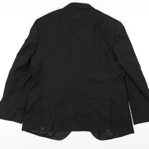 Marks and Spencer Mens Black Polyester Tuxedo Blazer Size 44 Regular