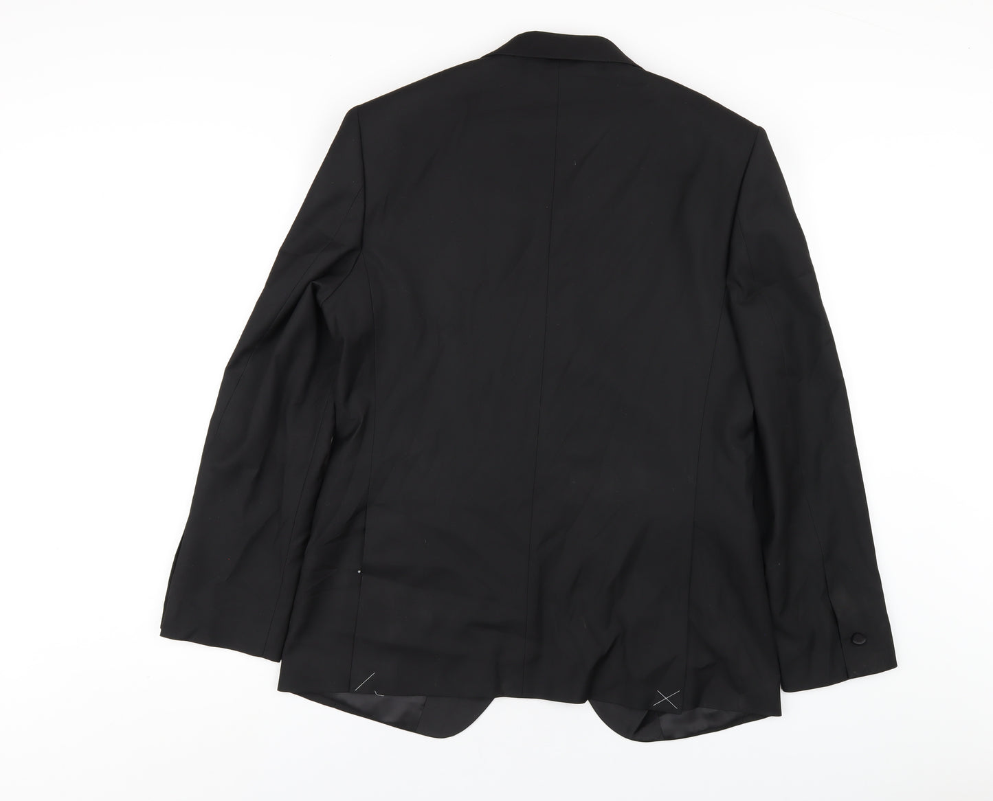 Marks and Spencer Mens Black Polyester Tuxedo Blazer Size 40 Regular