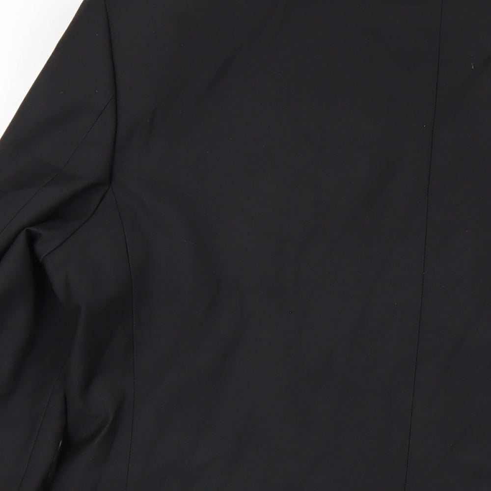 Marks and Spencer Mens Black Polyester Tuxedo Blazer Size 40 Regular