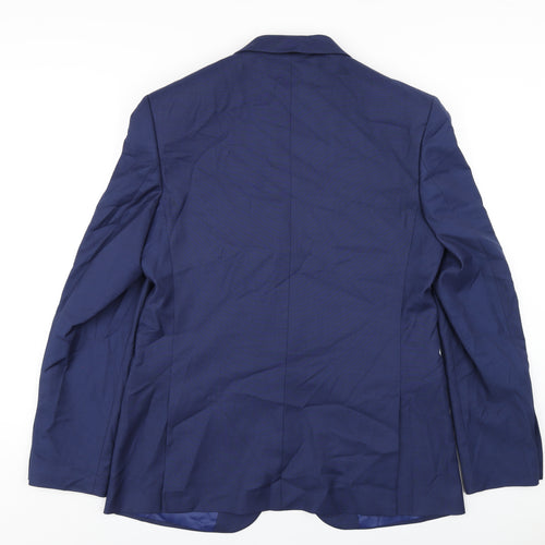 Marks and Spencer Mens Blue Polyester Jacket Blazer Size 42 Regular