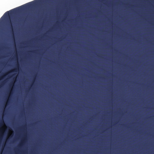Marks and Spencer Mens Blue Polyester Jacket Blazer Size 42 Regular