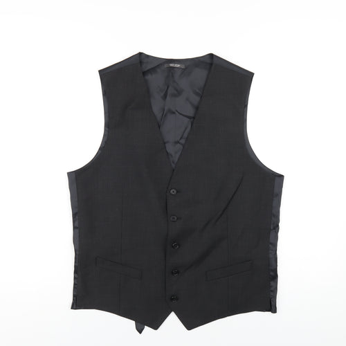 Marks and Spencer Mens Grey Wool Jacket Suit Waistcoat Size 40 Regular