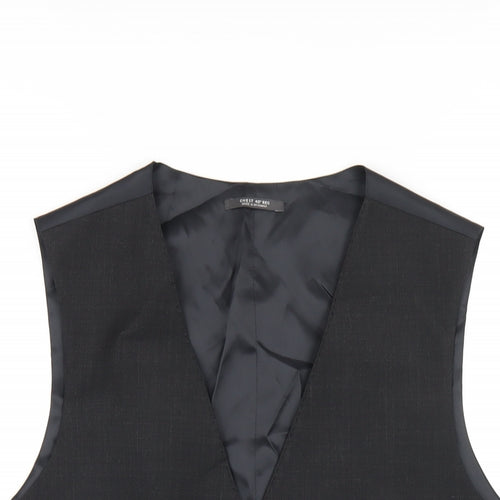 Marks and Spencer Mens Grey Wool Jacket Suit Waistcoat Size 40 Regular