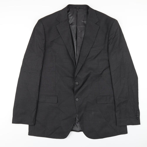 Marks and Spencer Mens Grey Polyester Jacket Blazer Size 46 Regular