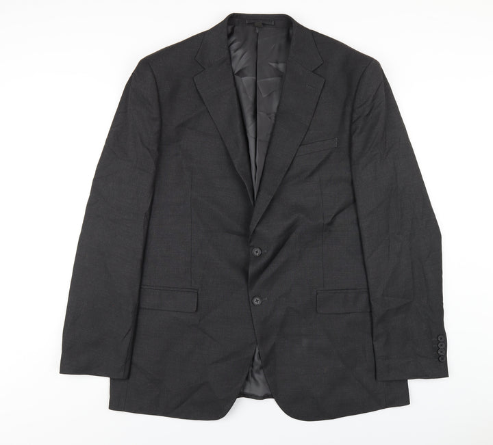 Marks and Spencer Mens Grey Polyester Jacket Blazer Size 46 Regular