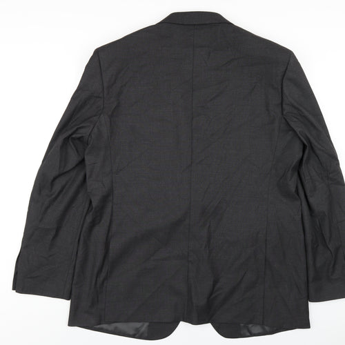 Marks and Spencer Mens Grey Polyester Jacket Blazer Size 46 Regular