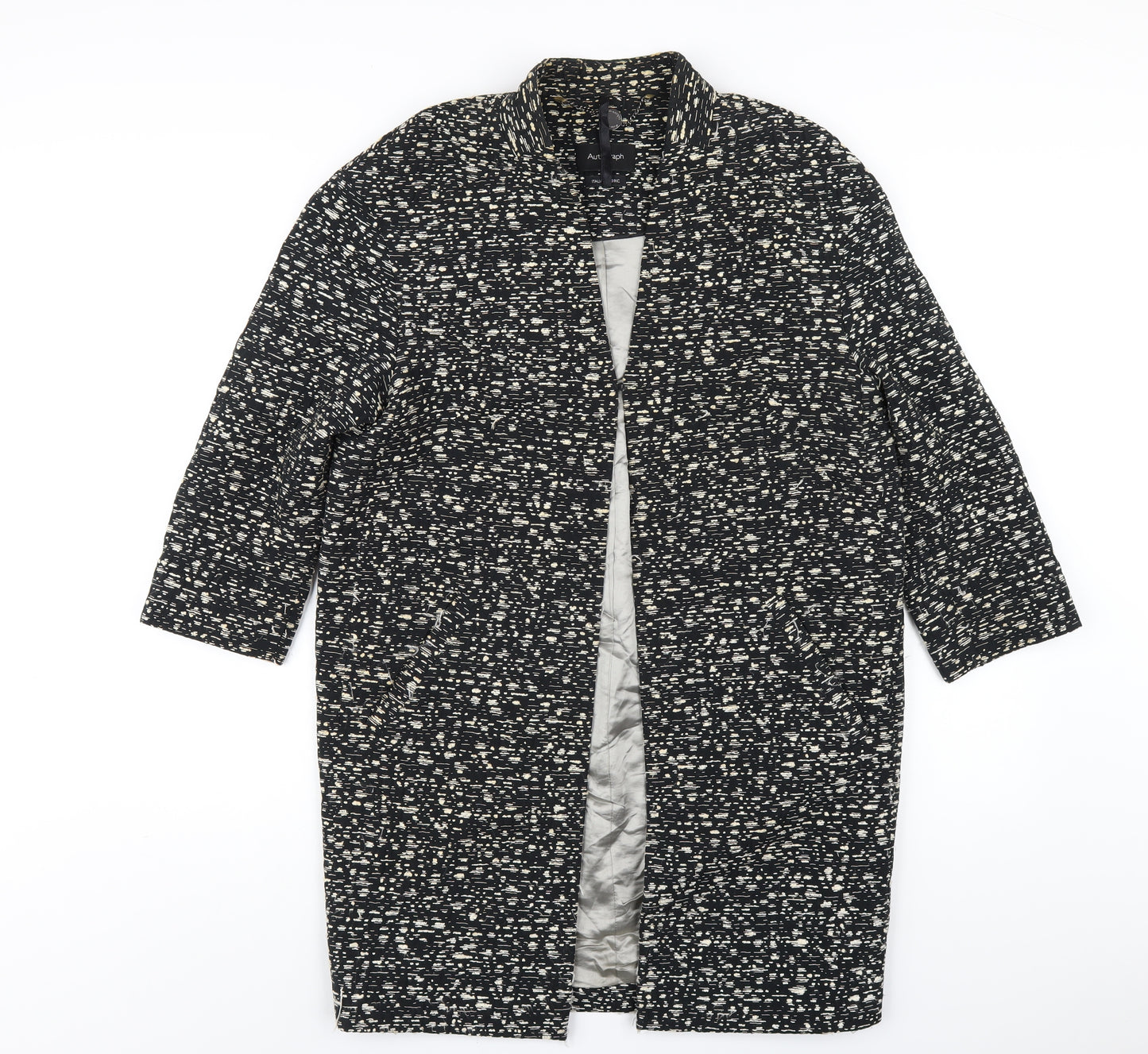 Autograph Womens Black Jacket Coat Size 8 Hook & Eye