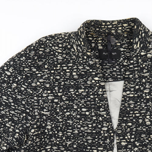 Autograph Womens Black Jacket Coat Size 8 Hook & Eye