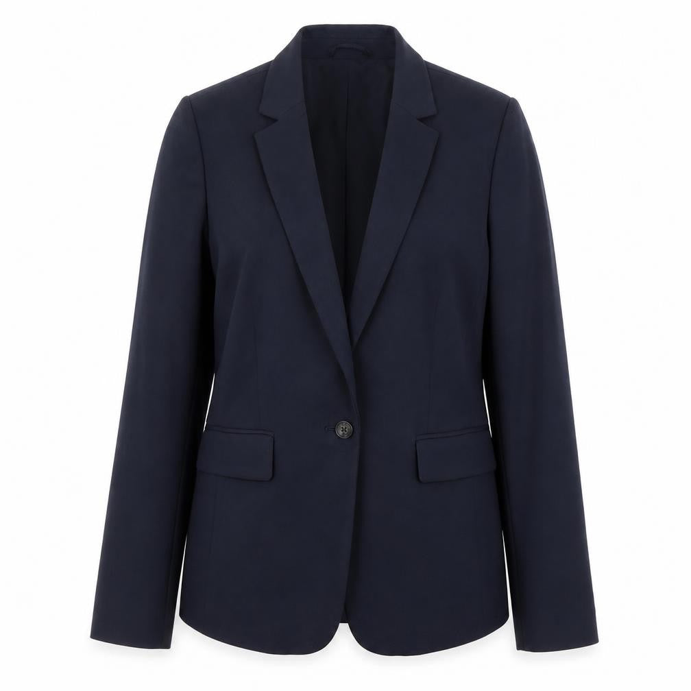 Marks & Spencer Womens Blue Polyester Jacket Blazer Size 14
