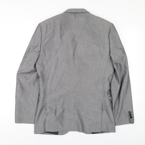 NEXT Mens Grey Polyester Jacket Blazer Size 38 Regular