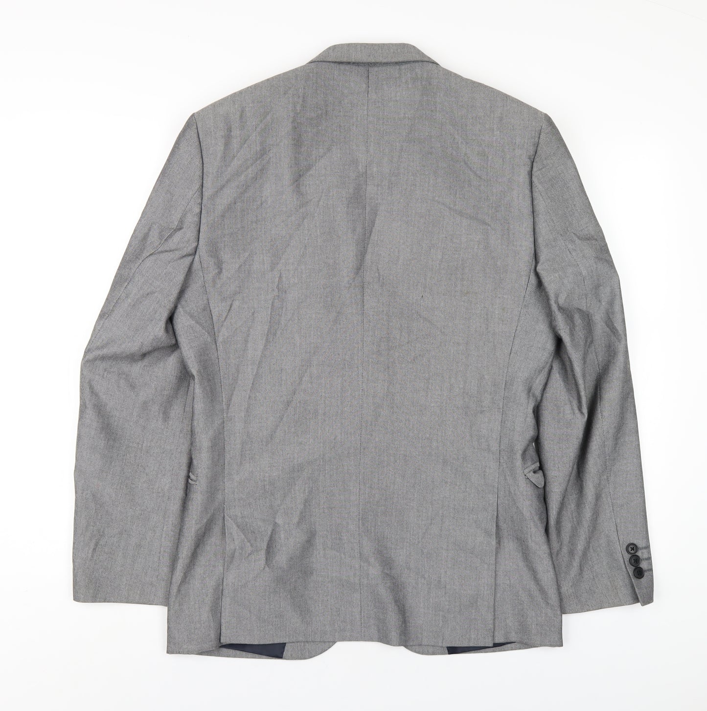 NEXT Mens Grey Polyester Jacket Blazer Size 38 Regular