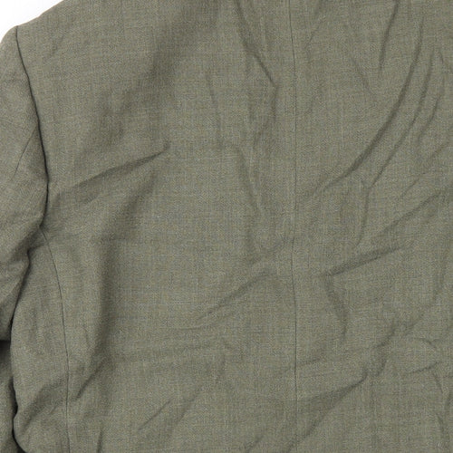 Marks and Spencer Mens Green Polyester Jacket Blazer Size 38 Regular