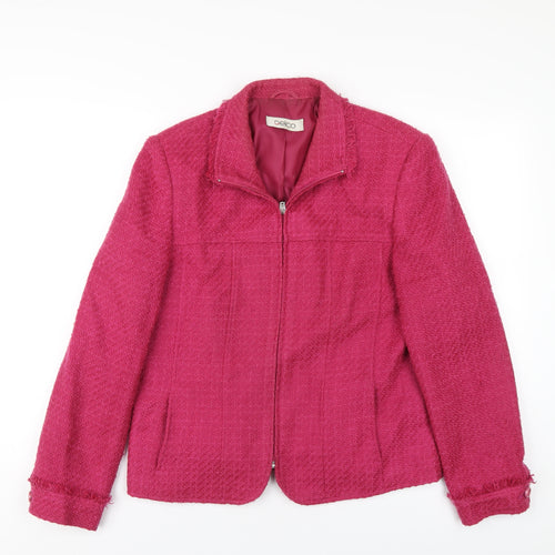 Gelco Womens Pink Jacket Size 14 Zip