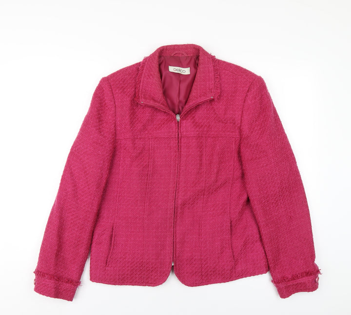 Gelco Womens Pink Jacket Size 14 Zip