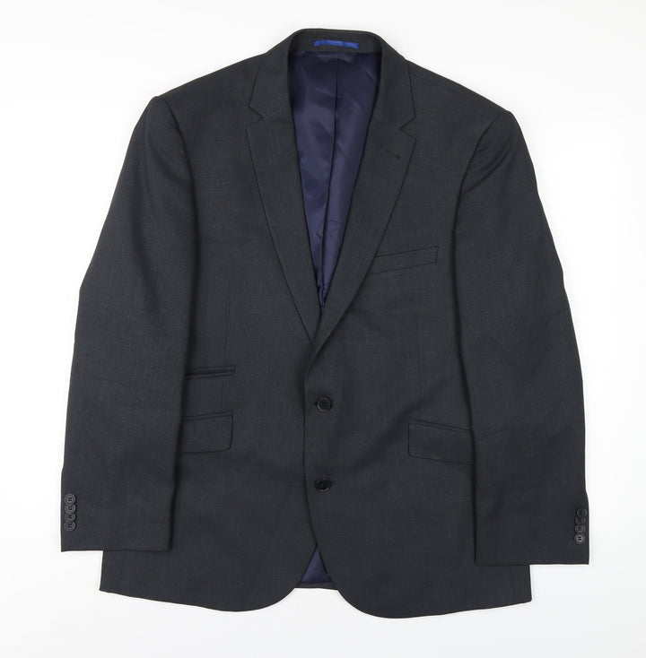 Taylor & Wright Mens Grey Polyester Jacket Blazer Size 42 Regular