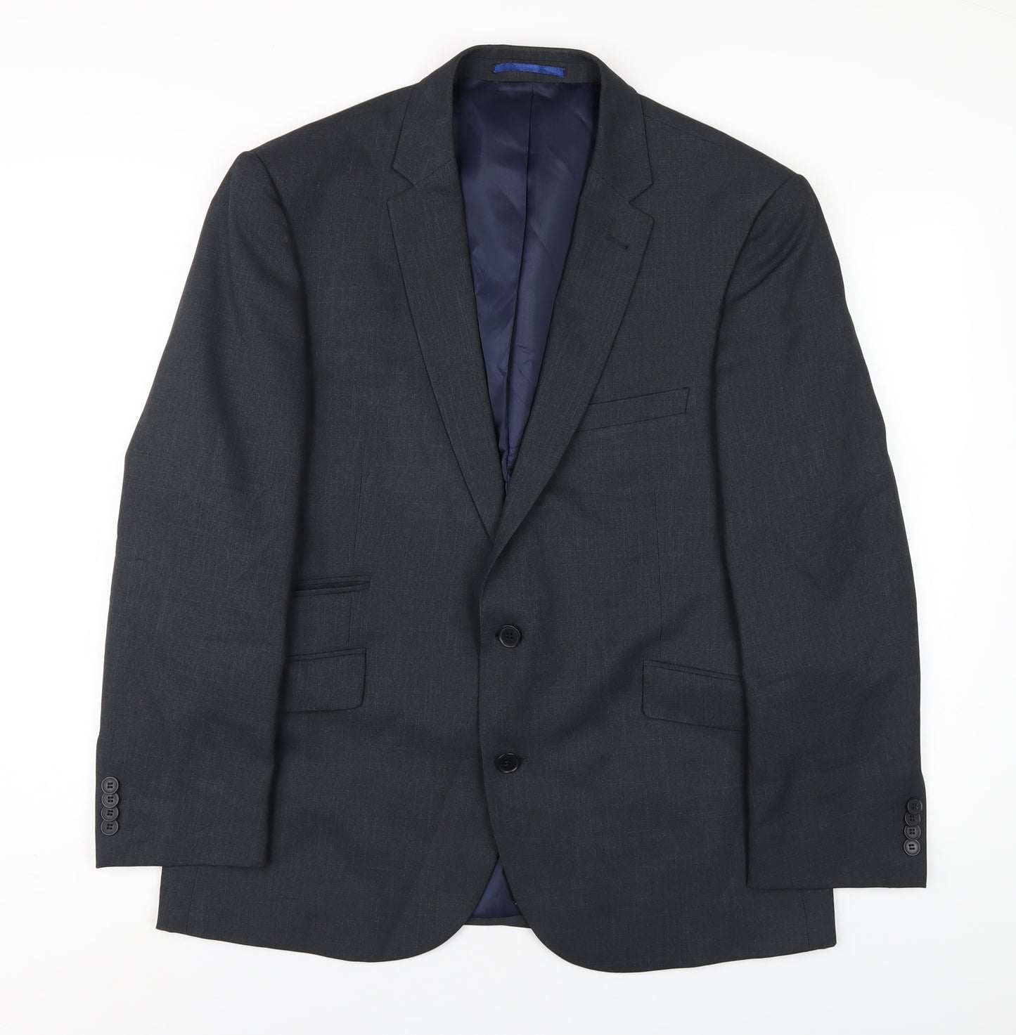 Taylor & Wright Mens Grey Polyester Jacket Blazer Size 42 Regular
