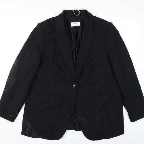 Marks and Spencer Womens Black Polyester Jacket Blazer Size 18