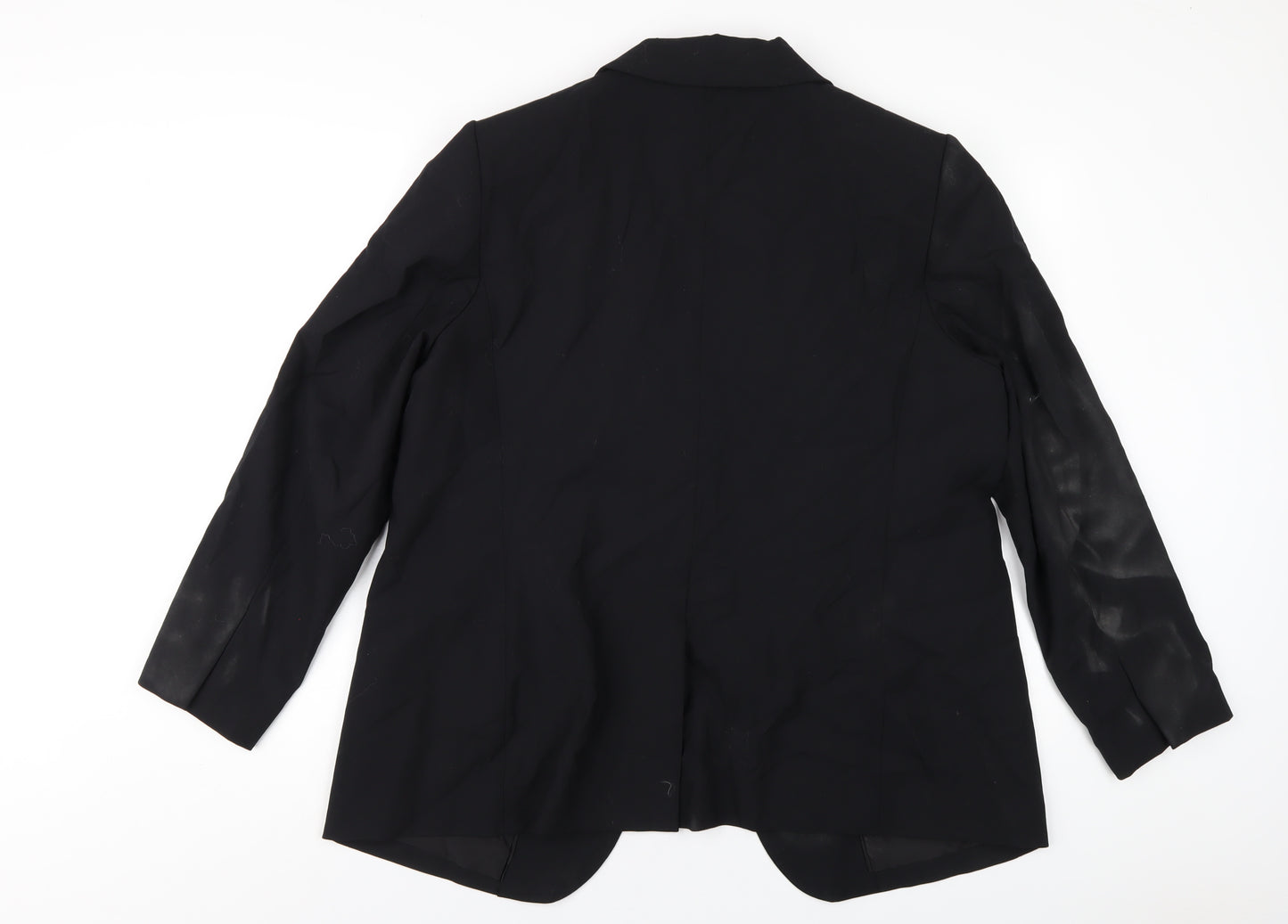 Marks and Spencer Womens Black Polyester Jacket Blazer Size 18