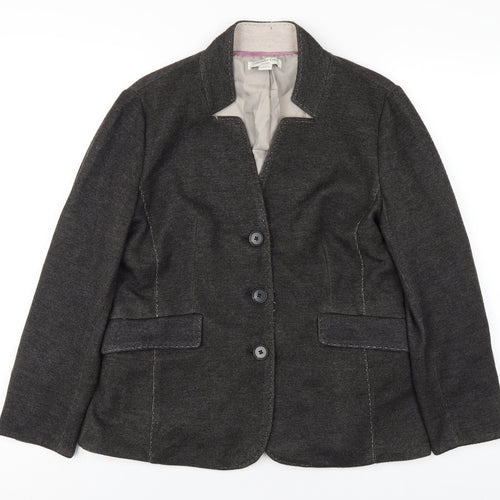 Coldwater Creek Womens Grey Jacket Size 10 Button