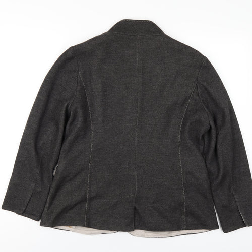 Coldwater Creek Womens Grey Jacket Size 10 Button