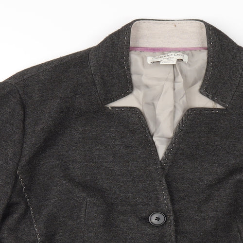 Coldwater Creek Womens Grey Jacket Size 10 Button