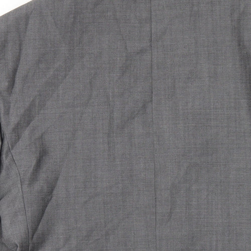 Slaters Mens Grey Polyester Jacket Blazer Size 38 Regular