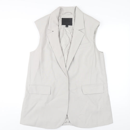 Autograph Womens Grey Jacket Blazer Size 14 Button