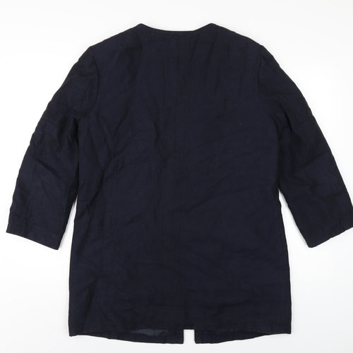 H&M Womens Blue Jacket Coat Size 12 Zip