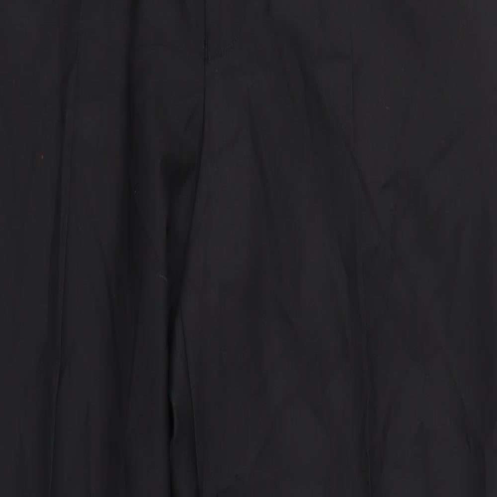 Marks and Spencer Mens Black Polyester Tuxedo Suit Trousers Size 38 Regular