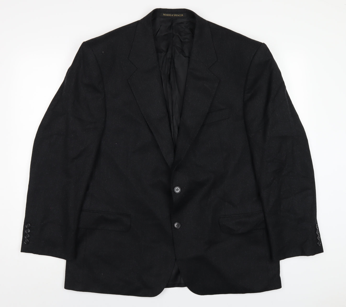 Marks and Spencer Mens Grey Wool Jacket Blazer Size 42 Regular