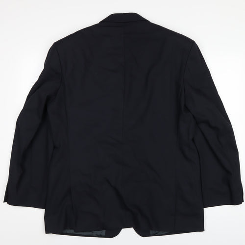 Marks and Spencer Mens Blue Wool Jacket Blazer Size 42 Regular